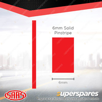 SAAS Pinstripe Solid Line Car Tape Decals Stickers Red 6mm x 10 Metres