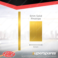 SAAS Pinstripe Solid Line Car Tape Decals Stickers Gold 6mm x 10 Metres