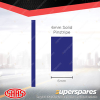SAAS Pinstripe Solid Line Car Tape Decals Stickers Dark Blue 6mm x 10 Metres