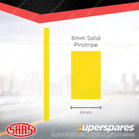 SAAS Pinstripe Solid Line Car Tape Decals Stickers Yellow 6mm x 10 Metres