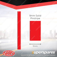 SAAS Pinstripe Solid Line Car Tape Decals Stickers Red 9mm x 10 Metres