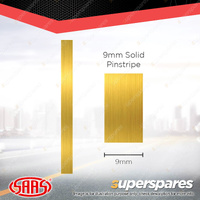 SAAS Pinstripe Solid Line Car Tape Decals Stickers Gold 9mm x 10 Metres