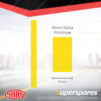SAAS Pinstripe Solid Line Car Tape Decals Stickers Yellow 9mm x 10 Metres