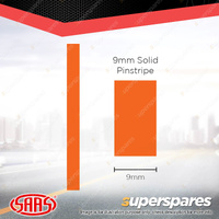 SAAS Pinstripe Solid Line Car Tape Decals Stickers Orange 9mm x 10 Metres