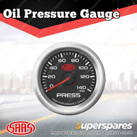 SAAS Electronic Oil Pressure Gauge 0-140psi 52mm Black Muscle Series 3