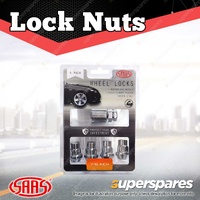 SAAS Lock Nuts Splined Drive Series Bulge Style 7/16 Inch UNF - in a Pack of 4
