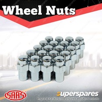 SAAS Wheel Nuts Mag 7/16 Inch Thread Chrome Finish 43mm Length Pack of 20
