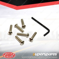 6 x SAAS Boss Kit Chrome Allen Key Screws Suit Classic Steering Wheels