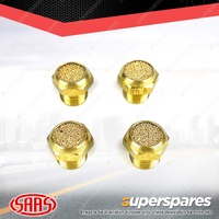 SAAS Diff Breather Filter Brass Screw In 1/8 BSP Port Thread Washable Pack of 4