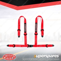 SAAS 4 Point Harness Red 2 Inch Heavy Duty Webbing EC-R16 Approved