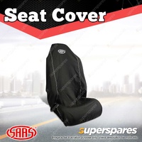 1 x SAAS Seat Cover Throw Black SAAS White Logo Large Seat Protection