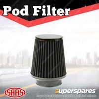 SAAS Pod Filter Black Small 60-76mm Multifit Neck Collar with Hose Clamps