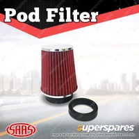 SAAS Pod Filter Red Small 60-76mm Multifit Neck Collar with Hose Clamps