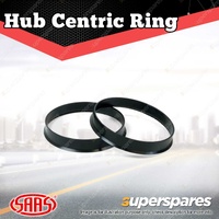 Pair SAAS Hub Centric Rings ABS Plastic 100mm OD 93.1mm ID Seating Flange