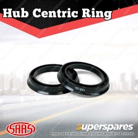 Pair SAAS Hub Centric Rings ABS Plastic 73.1mm OD 54.1mm ID Seating Flange