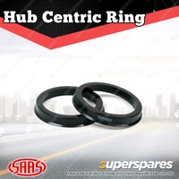 Pair SAAS Hub Centric Rings ABS Plastic 73.1mm OD 60.1mm ID Seating Flange