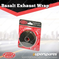SAAS Exhaust Wrap Basalt Black 25mm 1 Inch x 5m for Vehicle's Exhaust System