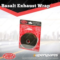 SAAS Exhaust Wrap Basalt Black 25mm 1 Inch x 10m for Vehicle's Exhaust System