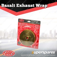 SAAS Exhaust Wrap Basalt Titan 25mm 1 Inch x 15m for Vehicle's Exhaust System