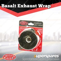 SAAS Exhaust Wrap Basalt Black 50mm 2 Inch x 5m for Vehicle's Exhaust System