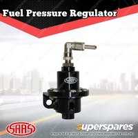 SAAS Fuel Pressure Regulator Adjustable EFI Black Includes 1/4" Line Fittings