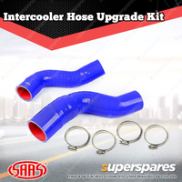 SAAS Silicone Intercooler Blue 2 Pipe Kit for Mitsubishi Triton Pajero Sport