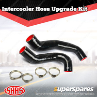SAAS Silicone Intercooler Black 2 Pipe and Clamp Kit for Holden Colorado RG 2.8L