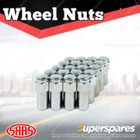 SAAS Wheel Nuts Mag 1/2" Chrome Finish SST 60mm Length - in a Pack of 20