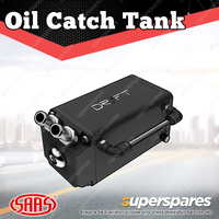 SAAS Oil Catch Tank - Black 600ml Rectangle Suits Both Petrol and Diesel Engines