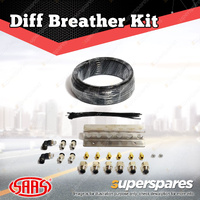 SAAS Diff Breather Kit Stainless Steel Labelled 6 Port Manifold 1/8 BSP