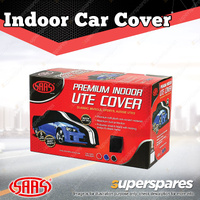 SAAS Car Cover Indoor Breathable Classic Ute Large 5.3m Black With White Stripes
