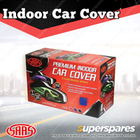 SAAS Car Cover Indoor Breathable Classic Medium 4.5m Blue With White Stripes