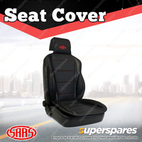 SAAS Seat Sports Cushion Pu Black Large With Logo Including Bolster Padding