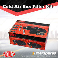 SAAS Carbon Matt Cold Air Box Filter Kit 76mm Brackets and Fixings Supplied