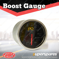 SAAS Mechanical Boost Gauge Silver Bezel Surround 30inHg-35psi 52mm SRD Series