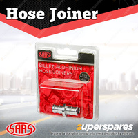 SAAS Hose Joiner Billet Aluminium Machined 16mm Barb End Finish Secure Clamping