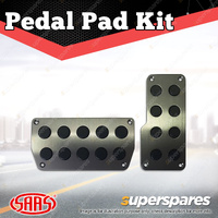 SAAS Pedal Pad Kit Universal Clip on Pedals - Charcoal Steel Automatic