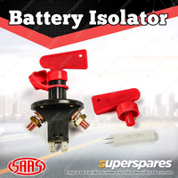 SAAS Battery Isolator Cut Off Switch 100A FIA Rated 12V Resistor 2 Keys