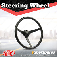 SAAS Steering Wheel Poly 15 inch Classic Deep Dish Black Alloy Solid