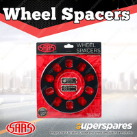 SAAS Wheel Spacers Universal 5 Stud 8mm Thickness Black - in a Pack of 2