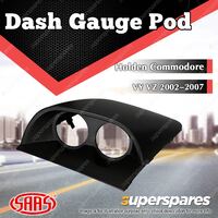 SAAS Dash Gauge Pod for Holden Commodore VY VZ Black Twin Gauge 52mm Holders