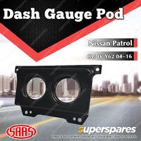 SAAS Dash Gauge Pod for Nissan Patrol GU IV Y61 2004-2016 Twin Gauge Holders