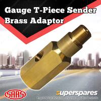 SAAS Oil Pressure Gauge Adapter T-Piece Brass Sender for Holden VZ VE V6