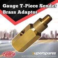 SAAS Oil Pressure Gauge Adapter 1/8 BSPT T-Piece Brass Sender SGA-230036