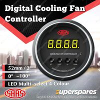SAAS Digital Cooling Fan Controller 0 Deg - 100 Deg 52mm Black Muscle Series