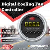 SAAS Digital Cooling Fan Controller 52mm Black Muscle Series 2 Silver Rim