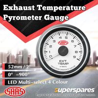 SAAS Exhaust Temp Pyrometer 0 Degree - 900 Degree 52mm White Muscle Series