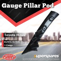SAAS Gauge Pillar Pod for Toyota Hilux KUN Series KUN26 KUN16 2005-2015 3 Gauge