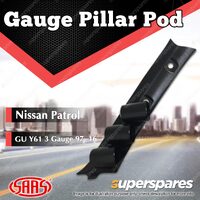 SAAS Gauge Pillar Pod for Nissan Patrol GU - Y61 1997 - 2016 3 Gauge