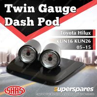 SAAS Twin Gauge Dash Pod for Toyota Hilux KUN Ser KUN26 KUN16 05-15 52Mm Gauge